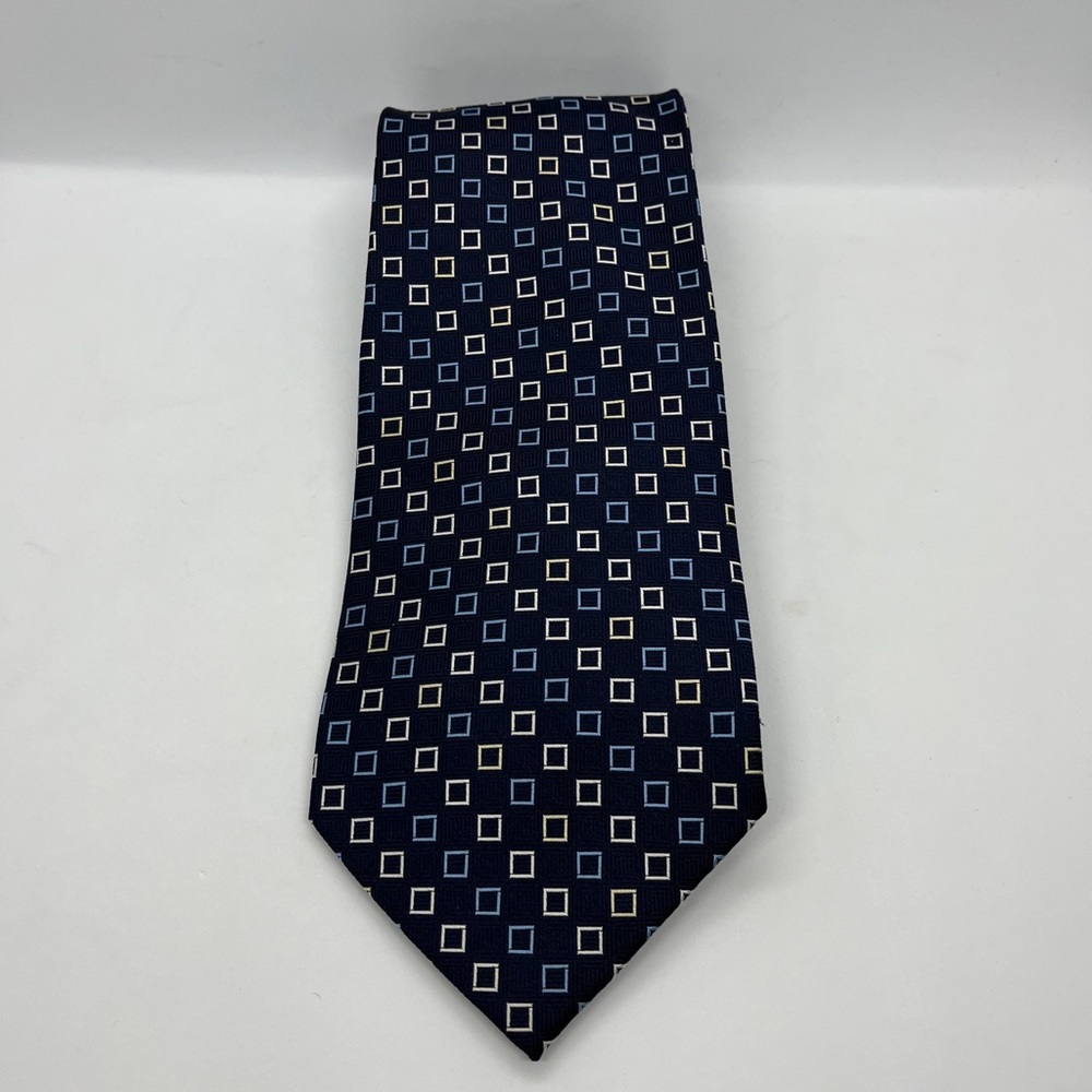 Puritan 100% Silk Navy Blue Geometric Tie